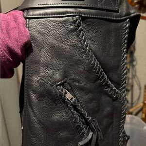 Willie G Black Leather chaps